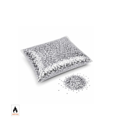 Silver metallic confetti rain