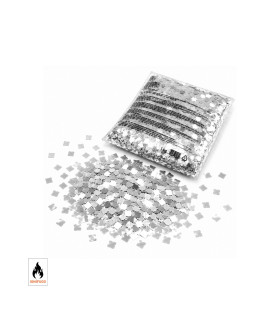 Silver square metallic confetti