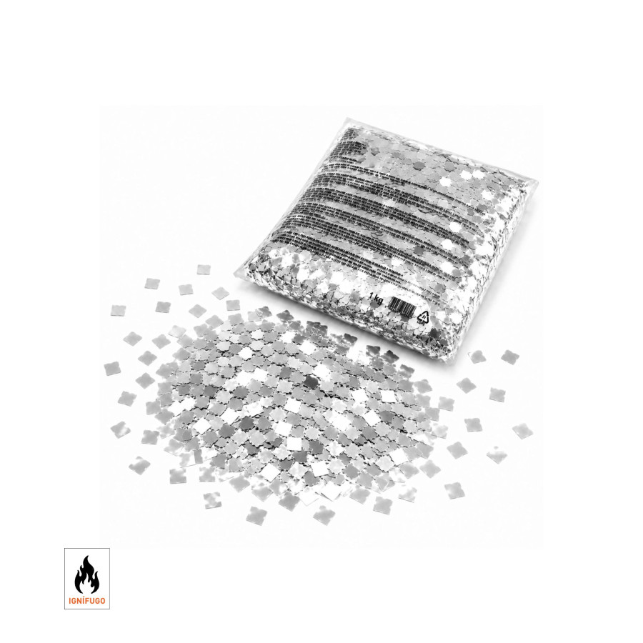 Silver square metallic confetti
