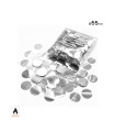 55mm silver round metallic confetti