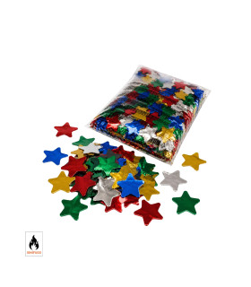 Confeti metalizado estrellas multicolor