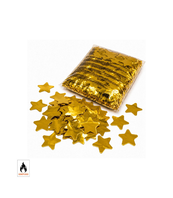 Confeti metalizado estrellas oro