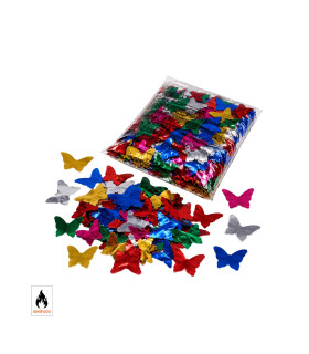 Confeti metalizado mariposas multicolor