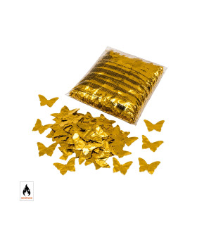 Confeti metalizado mariposas oro
