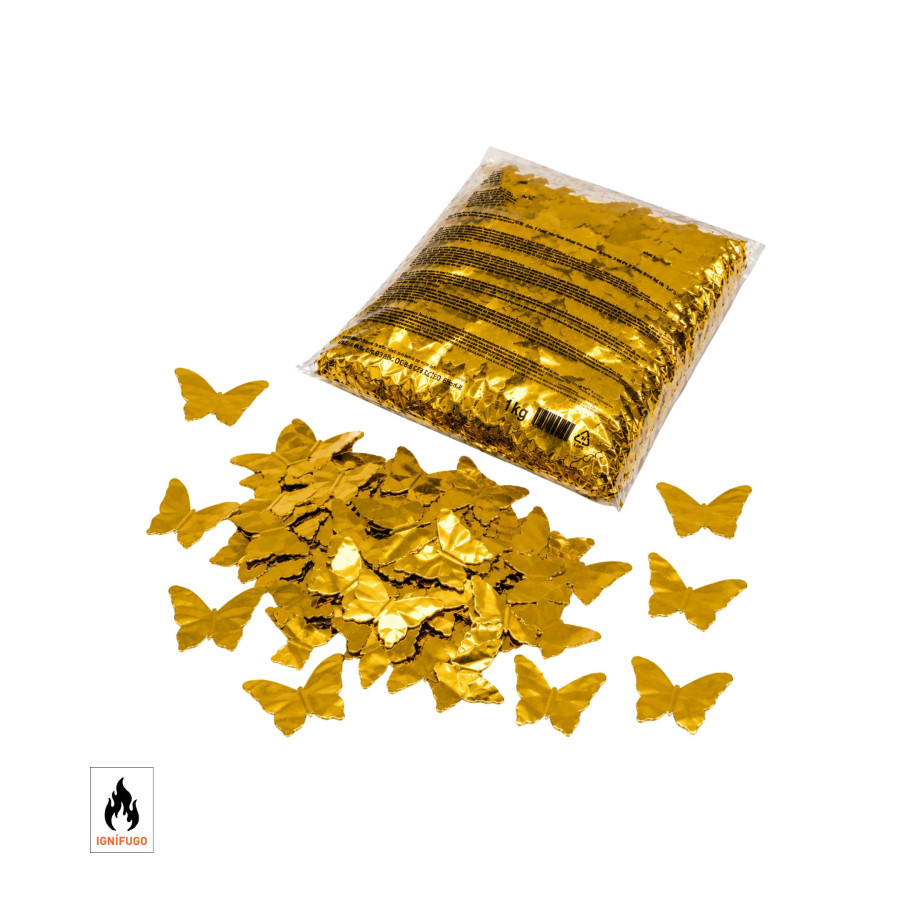 Gold metallic butterfly confetti