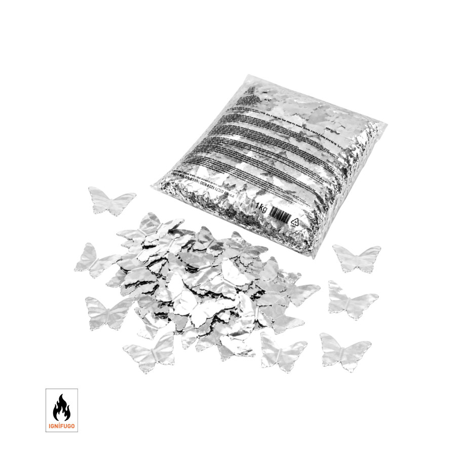 Silver butterfly metallic confetti