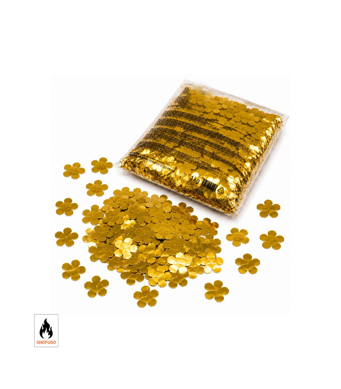 Gold metallic flower confetti