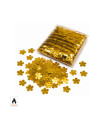 Confeti metalizado flores oro