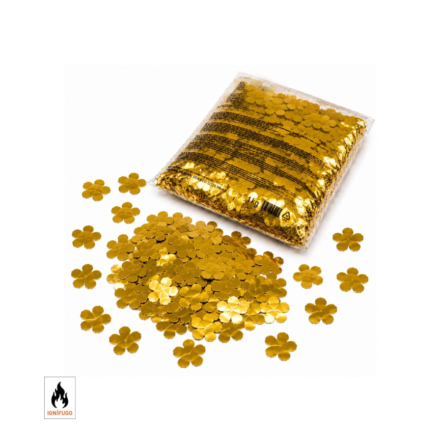 Gold metallic flower confetti