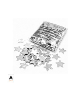Silver star metallic confetti