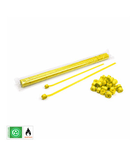 Paper streamer, 5 x 0.85 m, yellow, biodegradable