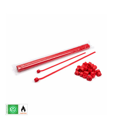 Red biodegradable paper streamer, 5 x 0.85 m.