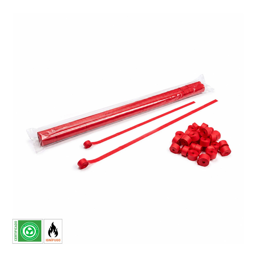 Serpentina papel 5 x 0,85 m. roja Biodegradable