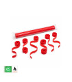 Paper streamer, 10 m x 1.5 cm, red, biodegradable