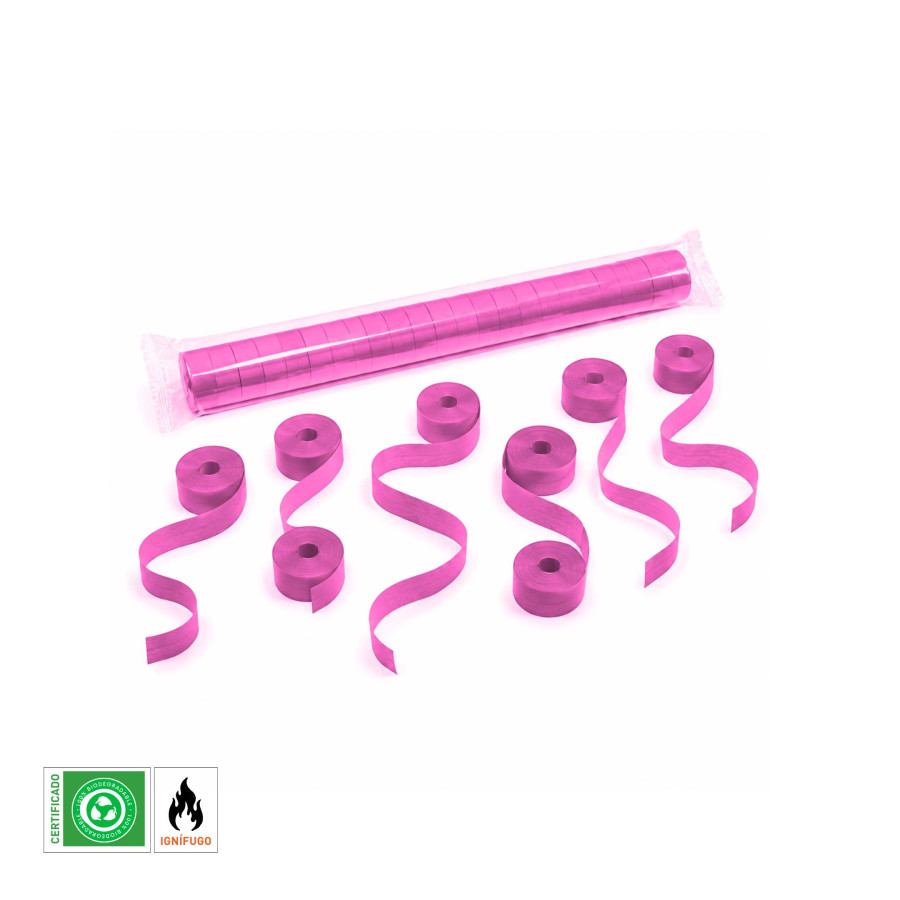 Serpentina papel 10 m. x 1,5 cm. rosa Biodegradable
