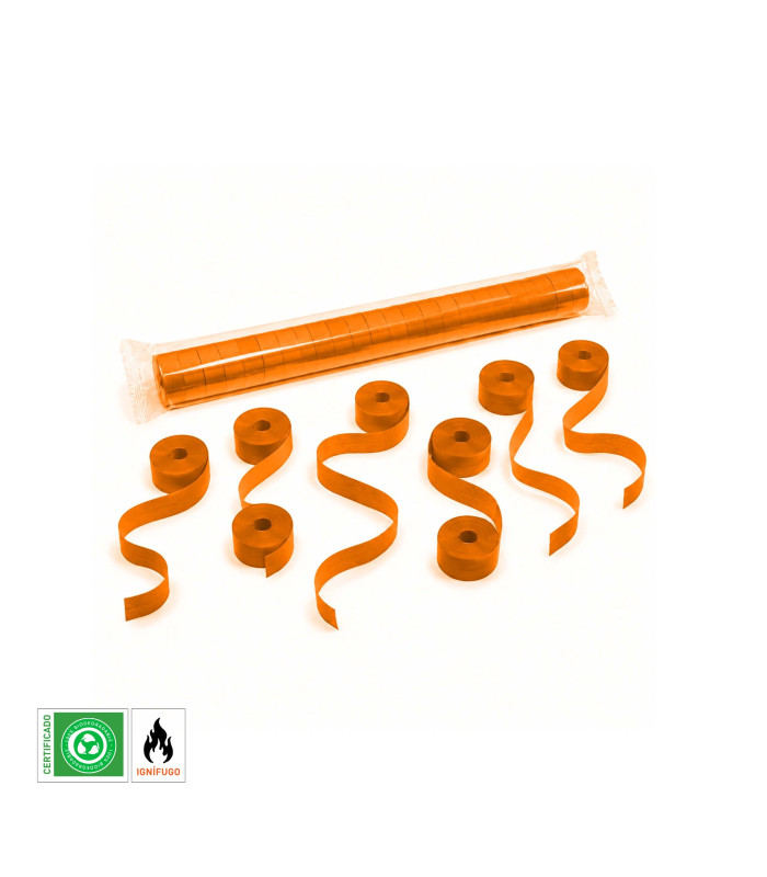Paper streamer 10 m. x 1.5cm. orange
