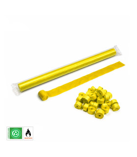 Paper streamer, 10 m x 5 cm, yellow, biodegradable
