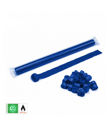 Paper streamer, 10 m x 5 cm, blue, biodegradable