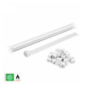 Paper streamer, 10 m x 5 cm, white, biodegradable