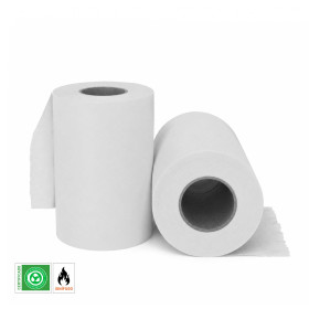 Paper streamer 100 x 10 m. white