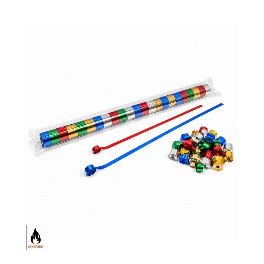 Metal streamer, 5 x 0.85 m, multicoloured