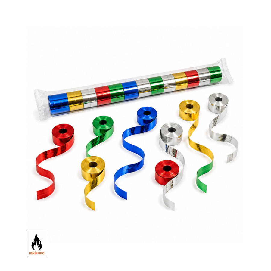 Metal serpentine 10 m. x 1.5cm. multicolored