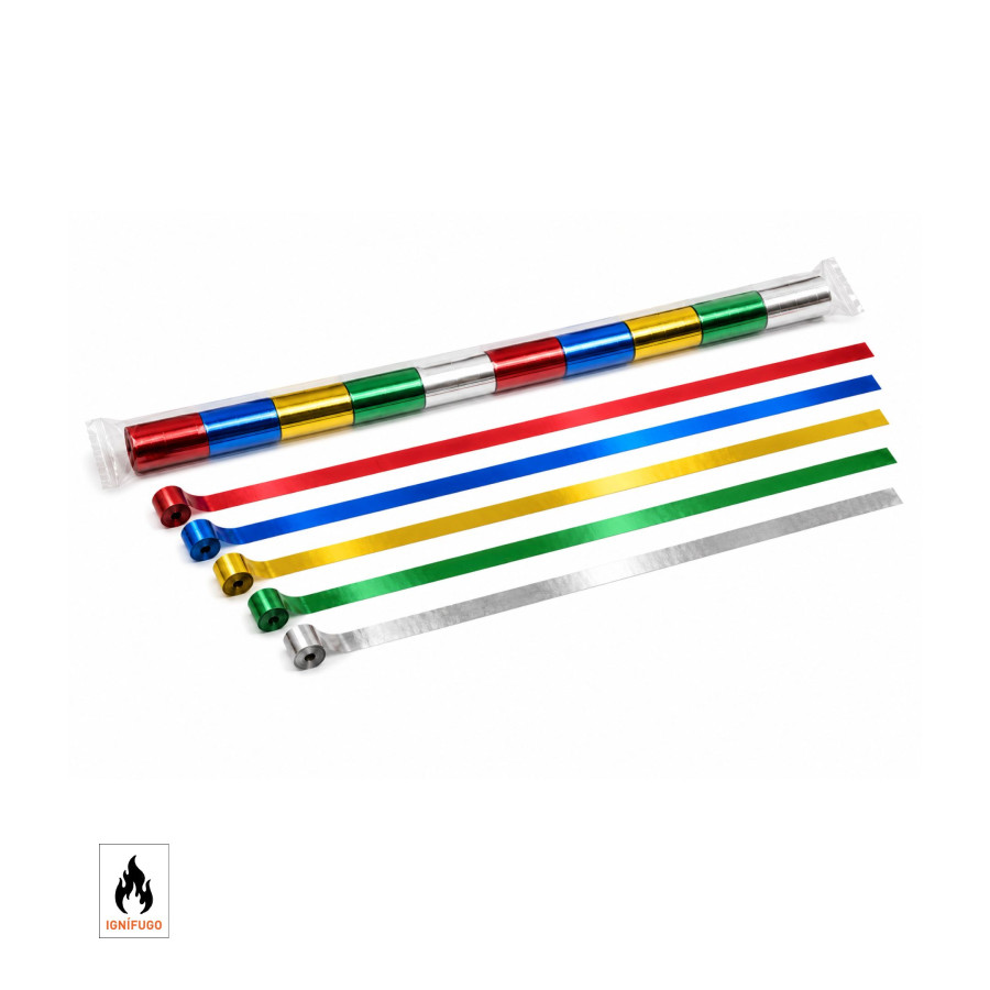Metal serpentine 20 m. x 5cm. Multicolored