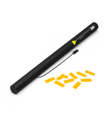 80 cm electric cartridges with yellow confetti. Biodegradable.