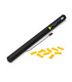 80 cm electric cartridges with yellow confetti. Biodegradable.