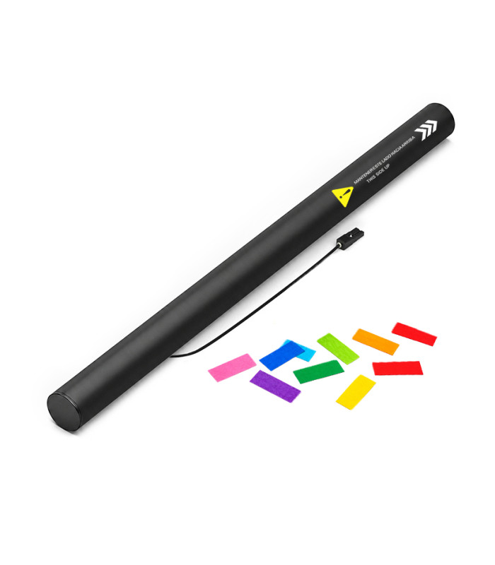 copy of 80 cm electric cartridges with yellow confetti. Biodegradable.
