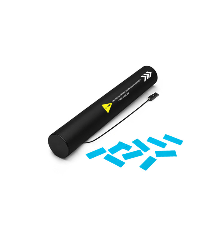 copy of 80 cm electric cartridges with yellow confetti. Biodegradable.