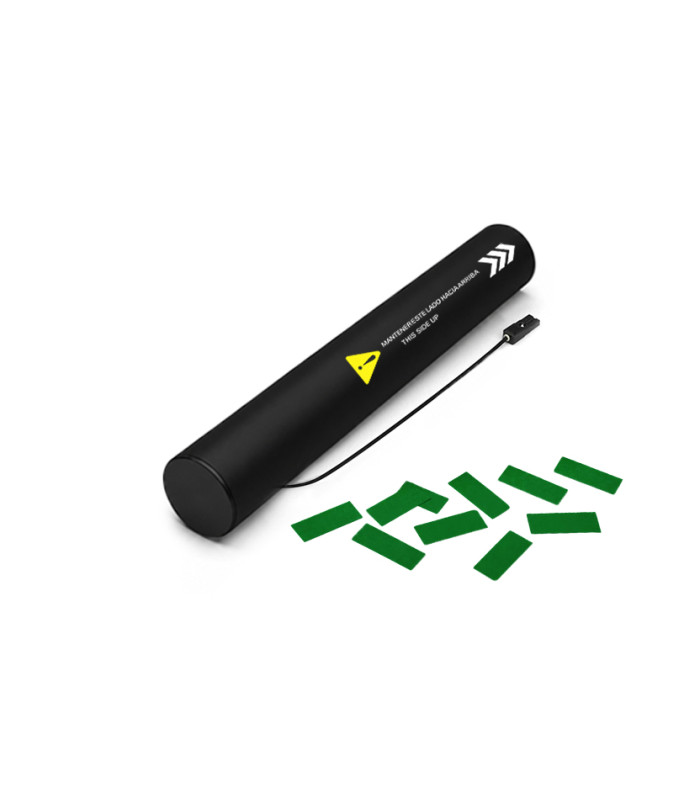 copy of 80 cm electric cartridges with yellow confetti. Biodegradable.
