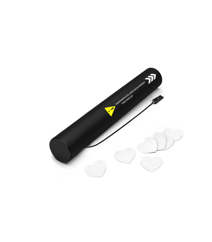 copy of 80 cm electric cartridges with yellow confetti. Biodegradable.