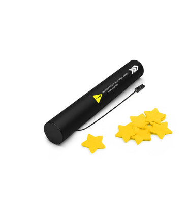 copy of 80 cm electric cartridges with yellow confetti. Biodegradable.