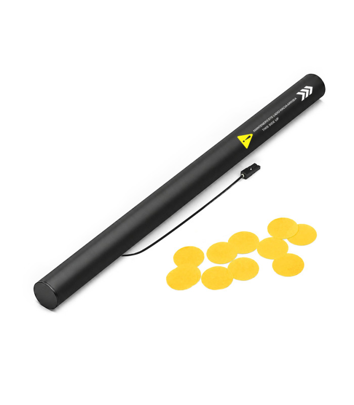 copy of 80 cm electric cartridges with yellow confetti. Biodegradable.