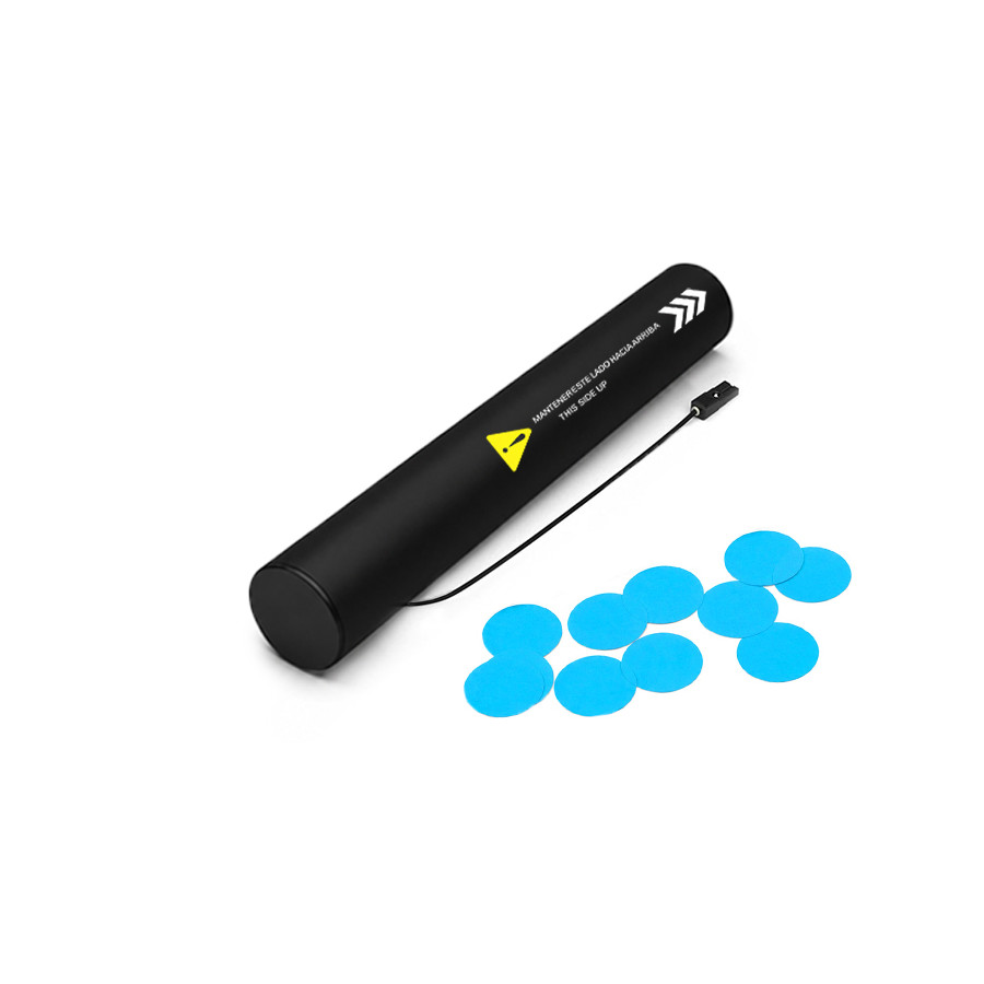 copy of 80 cm electric cartridges with yellow confetti. Biodegradable.