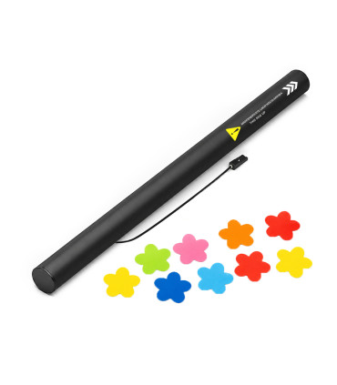copy of 80 cm electric cartridges with yellow confetti. Biodegradable.