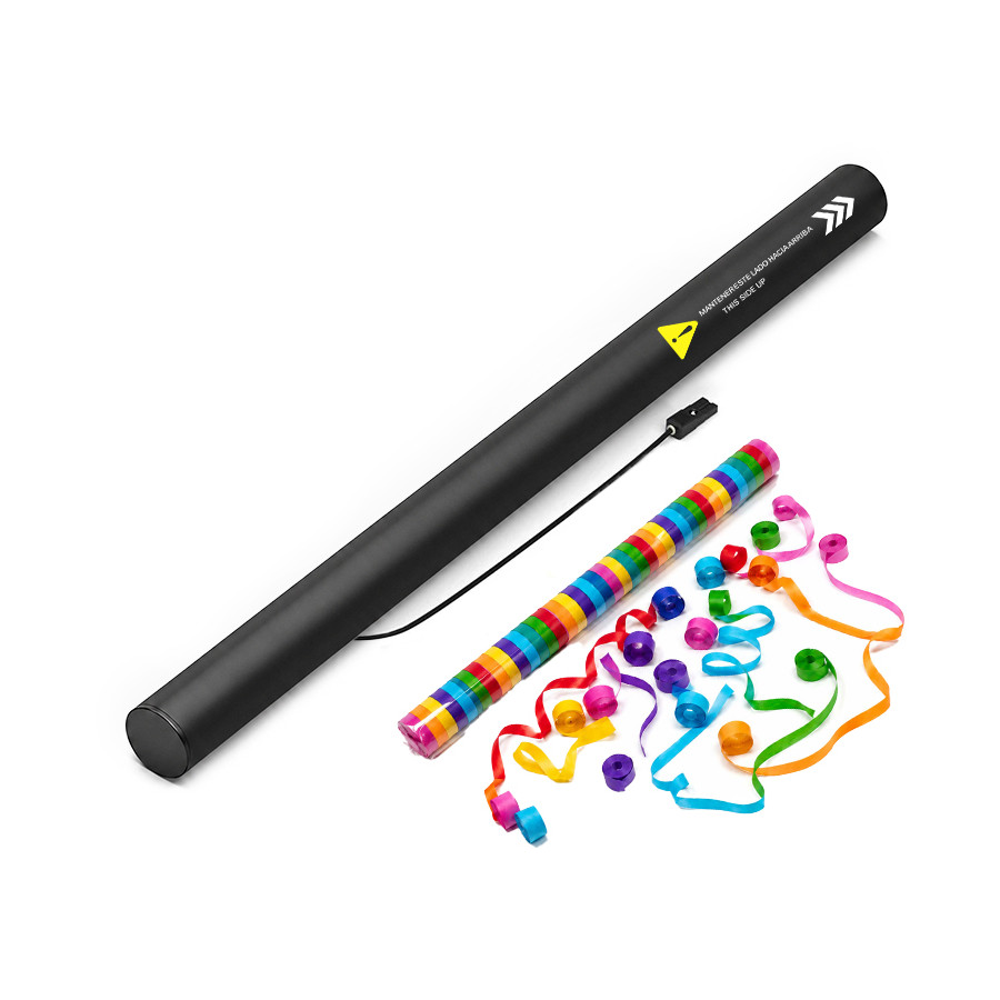 copy of 80 cm electric cartridges with yellow confetti. Biodegradable.