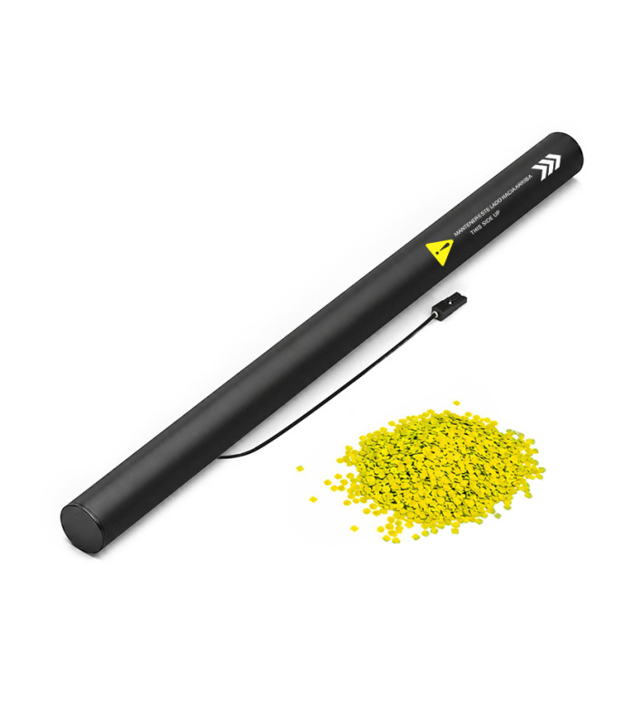 copy of 80 cm electric cartridges with yellow confetti. Biodegradable.