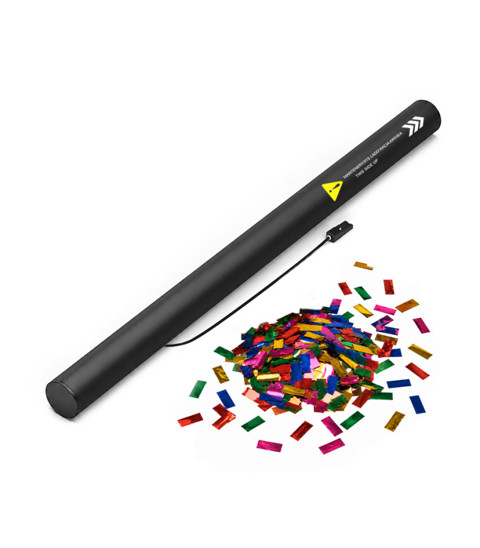 copy of 80 cm electric cartridges with yellow confetti. Biodegradable.