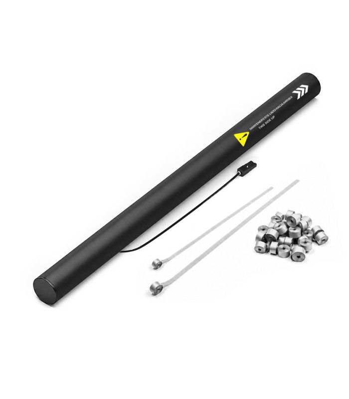 copy of 80 cm electric cartridges with yellow confetti. Biodegradable.