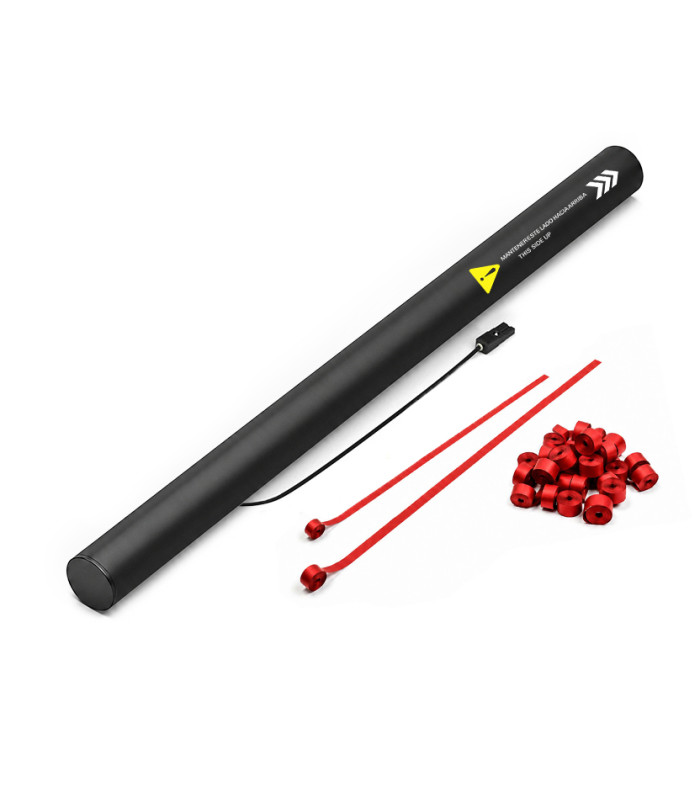 copy of 80 cm electric cartridges with yellow confetti. Biodegradable.