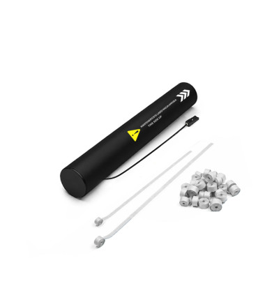 copy of 80 cm electric cartridges with yellow confetti. Biodegradable.