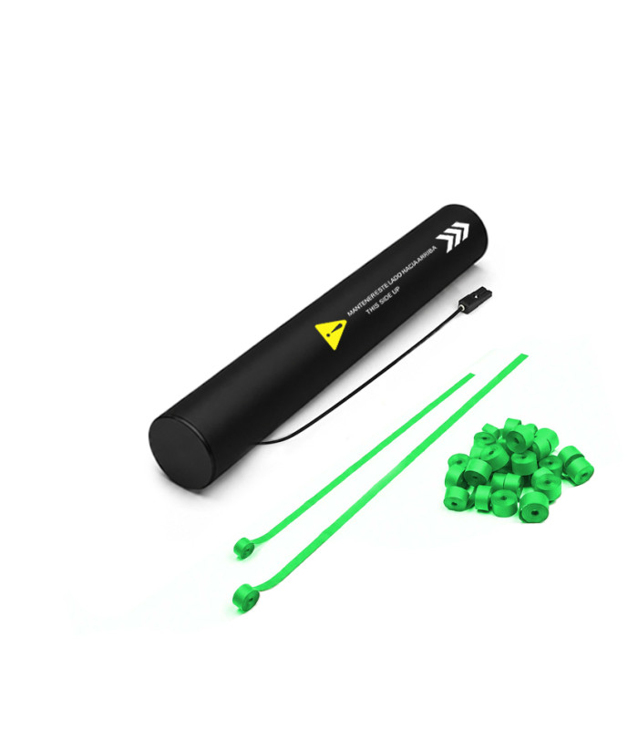copy of 80 cm electric cartridges with yellow confetti. Biodegradable.