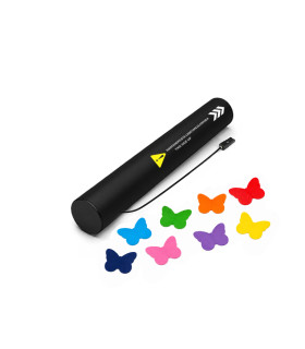 copy of 80 cm electric cartridges with yellow confetti. Biodegradable.