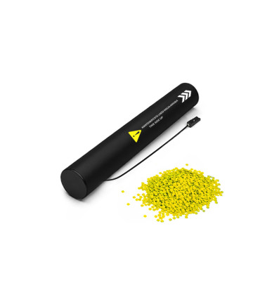 copy of 80 cm electric cartridges with yellow confetti. Biodegradable.