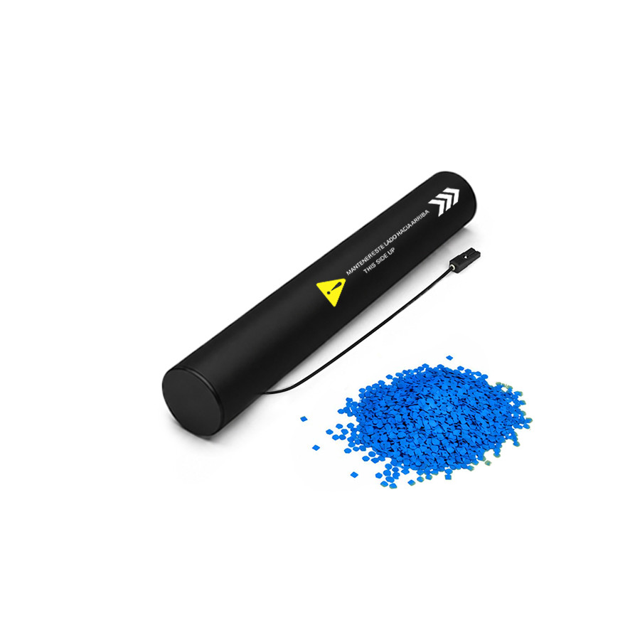 copy of 80 cm electric cartridges with yellow confetti. Biodegradable.