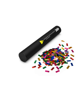copy of 80 cm electric cartridges with yellow confetti. Biodegradable.