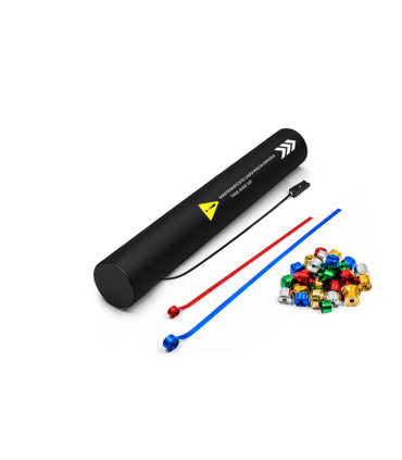copy of 80 cm electric cartridges with yellow confetti. Biodegradable.