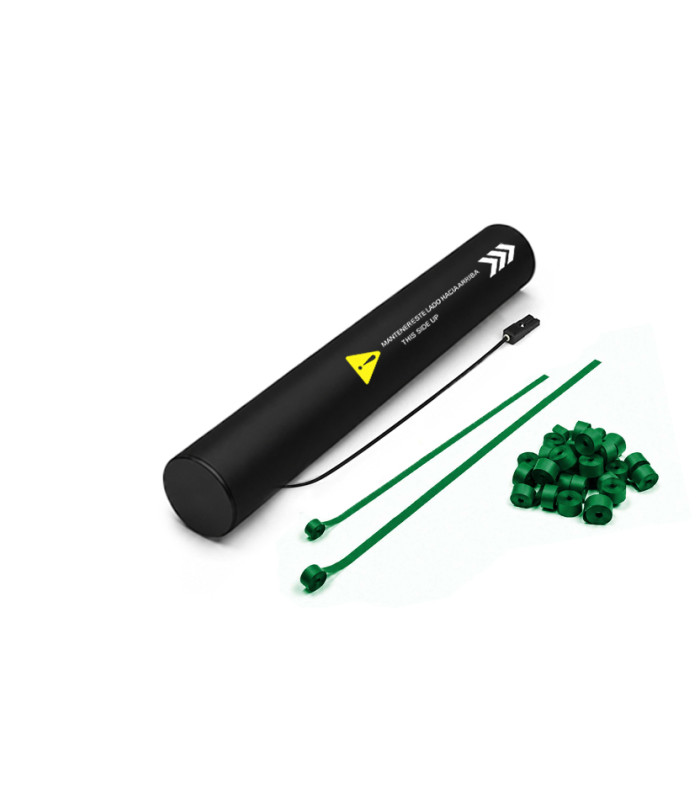copy of 80 cm electric cartridges with yellow confetti. Biodegradable.